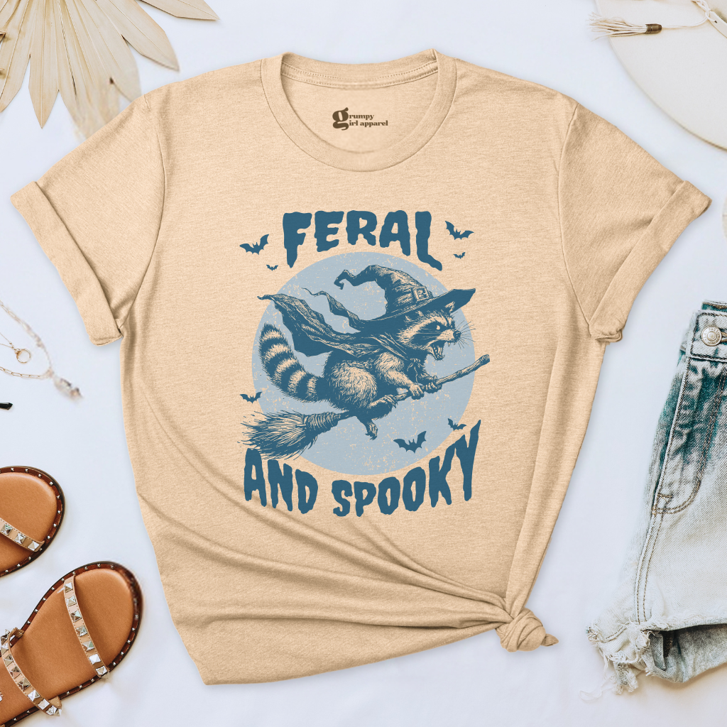 Feral & Spooky Raccoon Tee