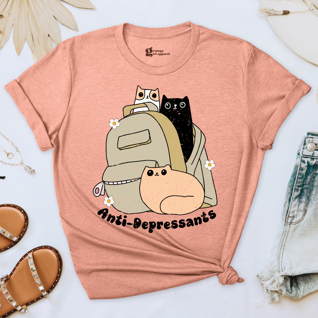 Antidepressants Cat Mom Tee