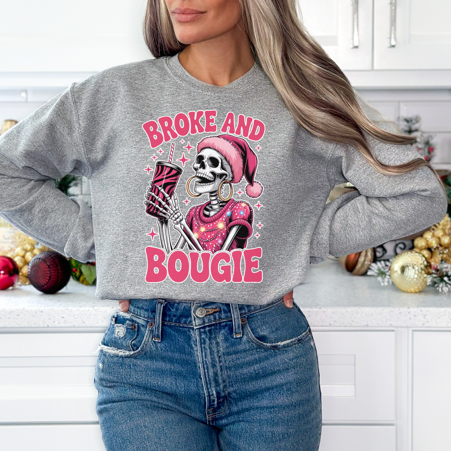 Broke and Bougie Christmas Sweater