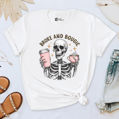 Broke and Bougie Skeleton Tee