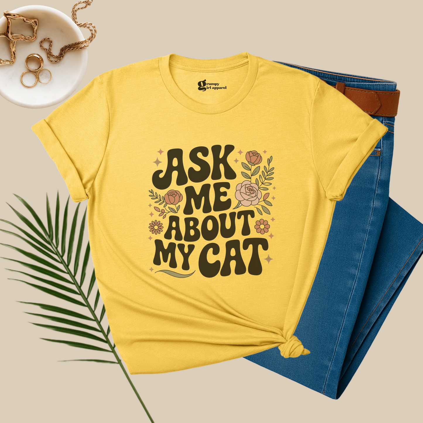 Ask Me About My Cat Tee