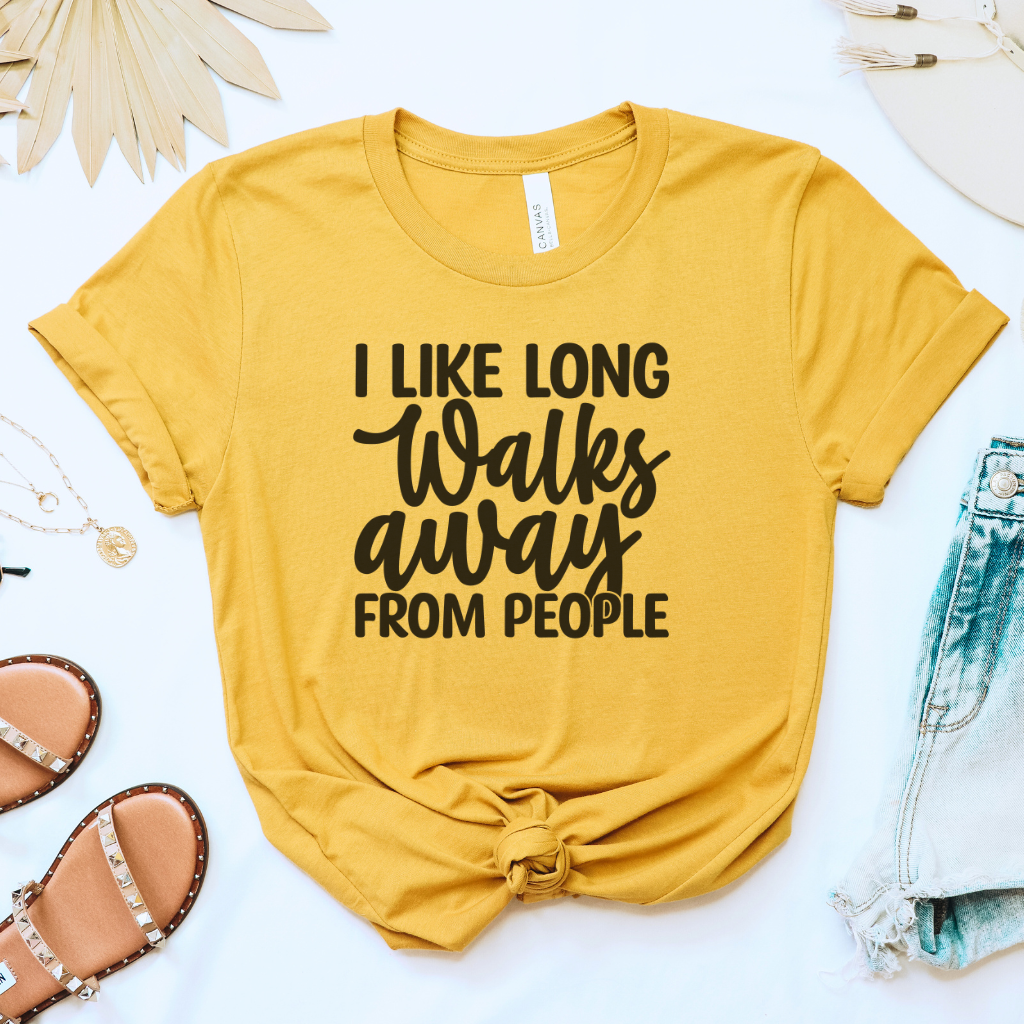 I Like Long Walks Away from People Tee