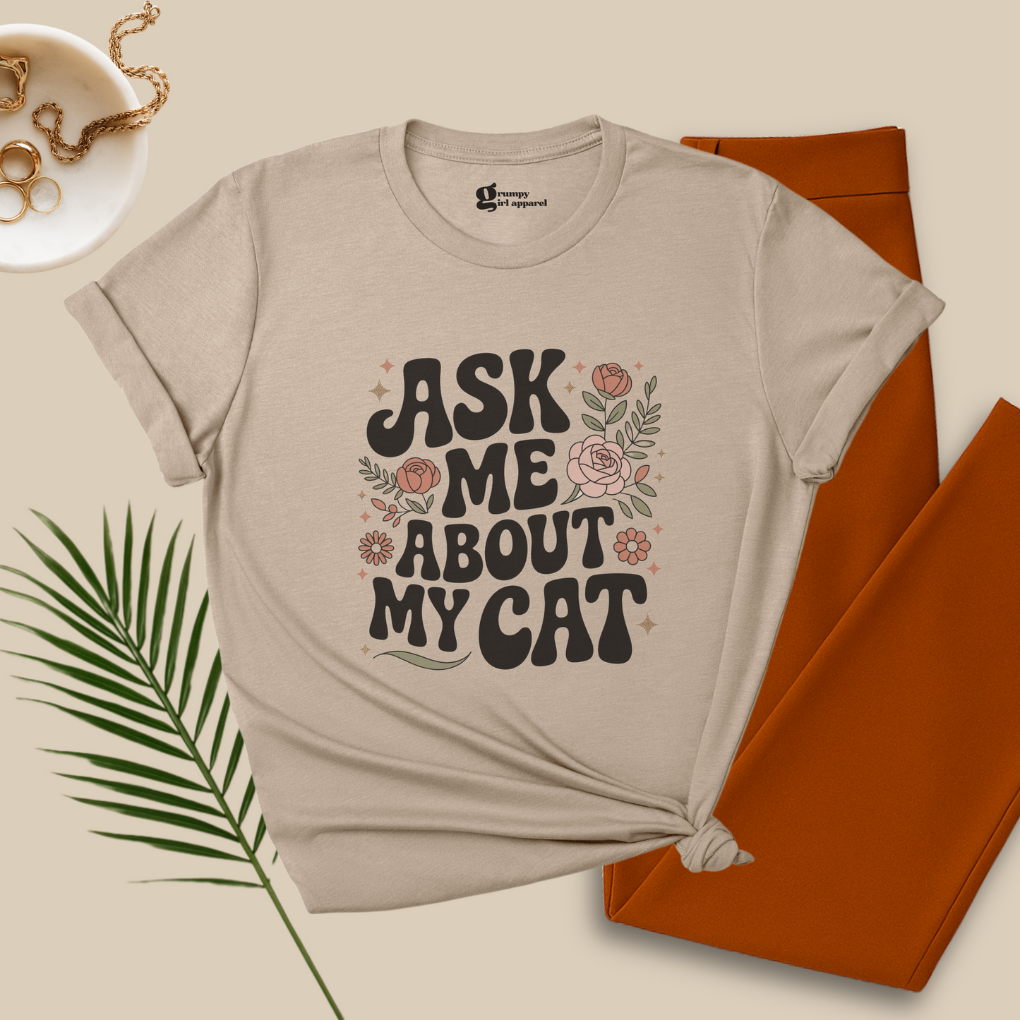 Ask Me About My Cat Tee